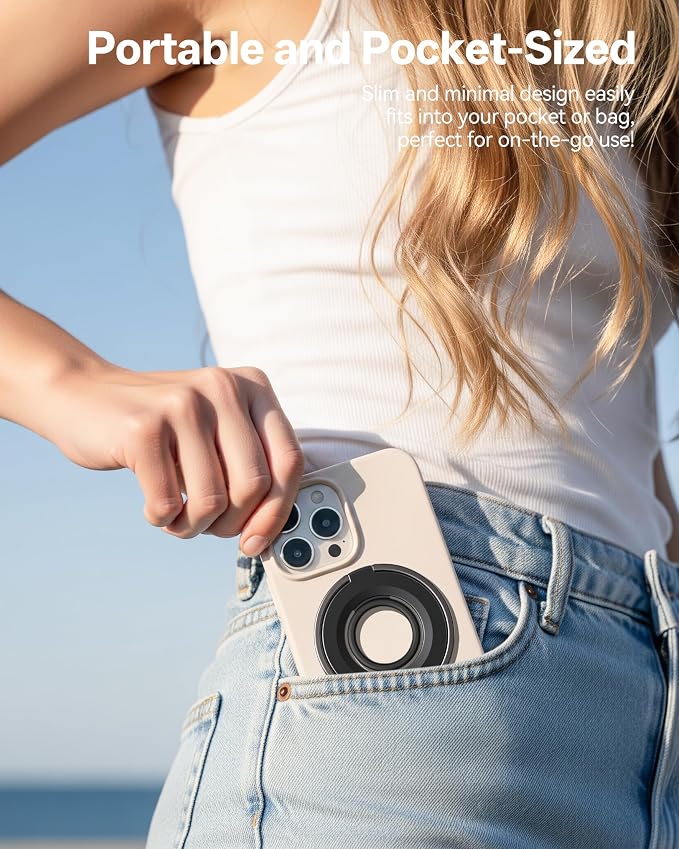 Magnetic Phone Grip for MagSafe Ring Holder, Two-Sided Magnets Phone Ring Grip - Image 9
