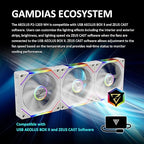 GAMDIAS AEOLUS P2-1203 120mm ARGB PWM Fan, Include Reverse Fan Blade x3 & - Image 11