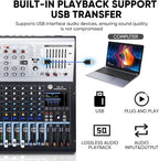 W IN-MIX Professional DJ Audio Mixer, 10 Channel - Image 5