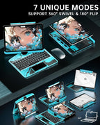 Intermerge Clear Keyboard Case for iPad Pro 11" 2024 Only, 360° Swivel - Image 3
