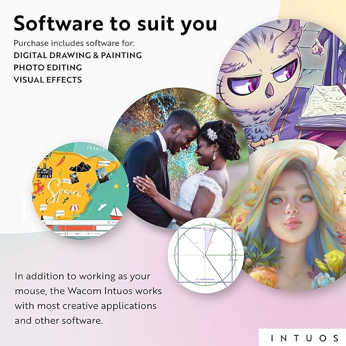 Wacom Intuos Medium Bluetooth Graphics Drawing Tablet, Portable - Image 6