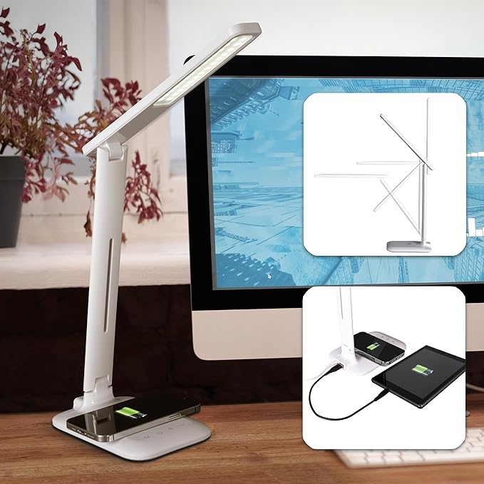 OttLite Charge Up LED Desk Lamp by Ottlite