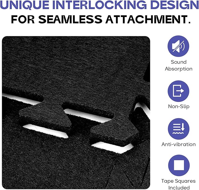 Starfavor Sound Absorbing Interlocking Floor Mats Pads 18 Pcs, 15.7" x 11.8" - Image 4
