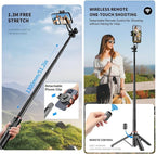 Magnetic Selfie Stick Tripod for iPhone, Travel Selfie Stick for iPhone 16 15 - Image 3