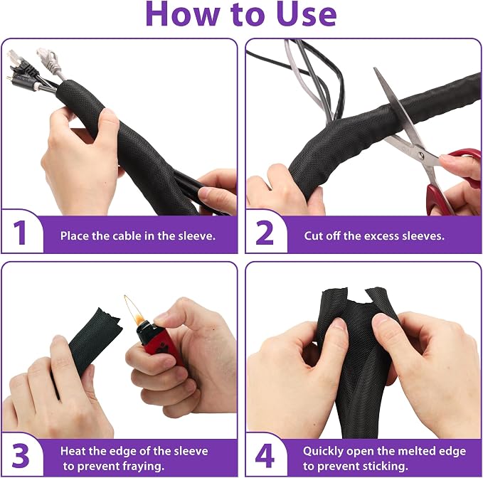 Cable Management Sleeve YCLYC 8.2ft - Image 3