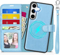 TUCCH Case Wallet for Galaxy S25 Plus, Removable Wrist Strap PU Leather by TUCCH