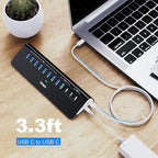 Powered USB Hub 10Gbps, intpw YH9AC 12-Port USB C Hub - Image 7