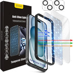 Screen Protector for iPhone 15 Plus, HD Clear, 9H Hardness, No Bubbles by JESOHO
