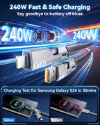 4-in-1 Compatible with USB C to Lightning Cable, 240W High-Speed Charging & - Image 4