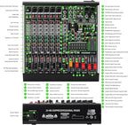 8 Channel Audio Mixer Professional Sound Mixing Board - Image 8