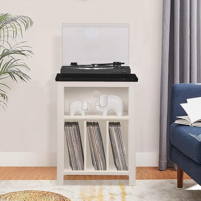 Record Player Stand with Vinyl Record Storage Holds up to 160 Albums, Large - Image 7