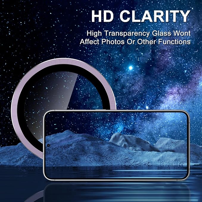 for Samsung Galaxy A35 5G Camera Lens Protector, Individual Metal Ring Tempered - Image 4