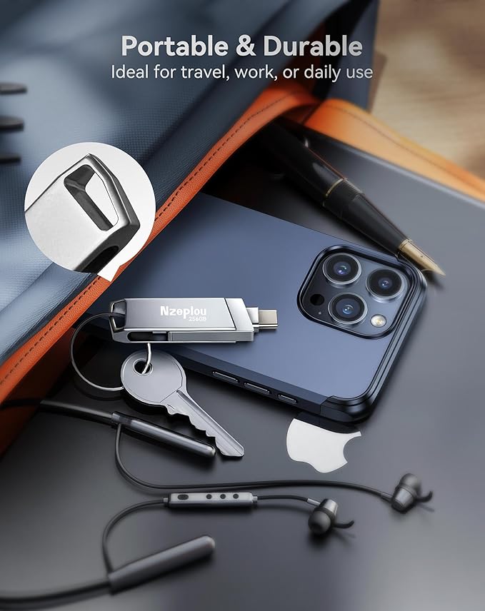 256GB Flash Drive for iPhone iPad, USB3.0 High-Speed Memory Stick No App Needed - Image 7