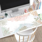 Keyboard mat Boho Pastel Painting Mousepad Matcha Green Plant Abstract - Image 3