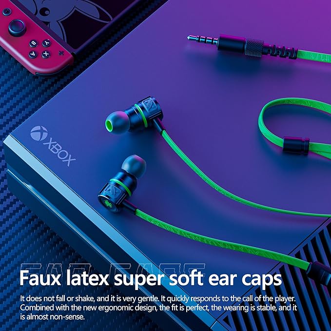 Gaming Earbuds Wired, USB C & 3.5mm Dual Plug in Ear Headphones - Image 6