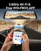 WOLFBOX 12" 4K Rear View Mirror Camera - Image 3