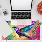 Large Gaming Mouse Pad for Desk, Colorful Hummingbird Desk Mat, Bright - Image 7