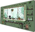 Cute Kawaii Green Plant Desk Mat Anime Aesthetic Mousepad Pixel Art XXL Large by LuckyCow