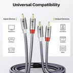 GEARit RCA Cable 2RCA Male to 2RCA Male Stereo Audio Cables Shielded Braided - Image 8