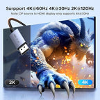 UGREEN 4K@60Hz Bidirectional HDMI to Displayport Cable Male to Male Adapter DP - Image 6