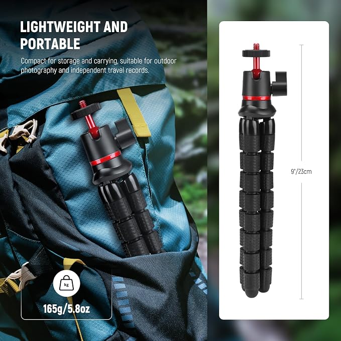 NEEWER Tripod for iPhone with Remote/Action Camera Mount Adapter/Phone Holder - Image 8