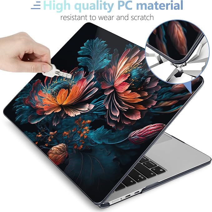 MEEgoodo for M4/M3/M2 MacBook Air 15.3 inch Case 2025 2024 2023, Case Fit Model - Image 2