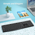 Lovaky MK98 Wireless Keyboard, 2.4G Ergonomic, Computer Keyboard, Enlarged - Image 7