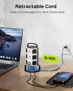 【10ft】 Power Strip Tower JACKYLED Surge Protector Electric Charging Station - Image 3