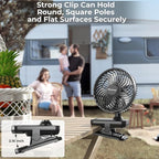10000mAh Clip On Fan, 42H Run, Quiet & Auto Oscillating Table Fan, Rechargeable - Image 4