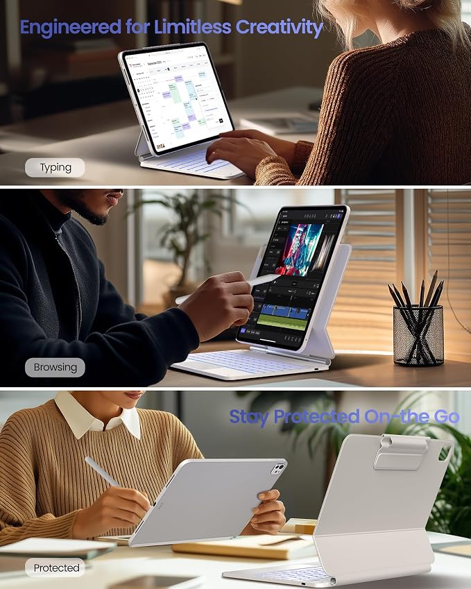 typecase Keyboard Case for 2024 iPad Pro 13-inch, Portrait & Typing Modes - Image 4