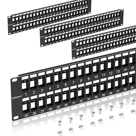 48 Port Blank Keystone Patch Panel by Unknown