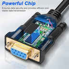 XMSJSIY USB to RS232 DB9 Serial Adapter Cable USB A Male to D-SUB 9-Pin Female - Image 4