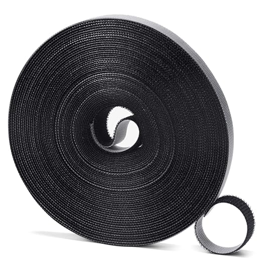WILLBOND 1/2 Inch x 45ft Fastening Tape Cable Ties Reusable Fastening Nylon by Willbond+Technology+Limited
