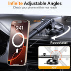 Coolpow for MagSafe Car Mount【Windshield+Vent+Dash】Magnetic Phone Holder for - Image 5