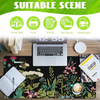 Large Gaming Mouse Pad for Desk, Wildflowers Night Desk Mat, Wild Floral Flower - Image 3