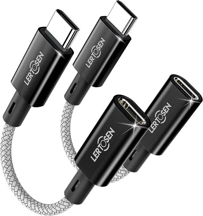 2 Pack Lightning to USB C Adapter, Lightning Female to USB C Male Cable Adapter by LERTOSEN