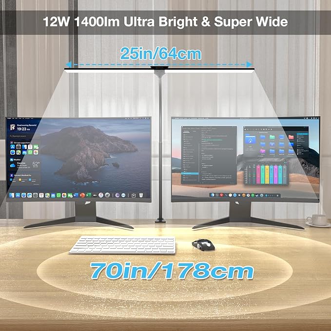Hensam Desk Lamps for Home Office, Eye-Caring Architect LED Desk Light - Image 2