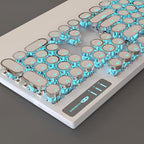 MageGee Typewriter Mechanical Gaming Keyboard, Retro Punk White Round Keycaps - Image 6