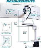 Heavy Duty Monitor Arm for Ultrawide Monitors up to 57" and 44 lbs, Single Desk - Image 7