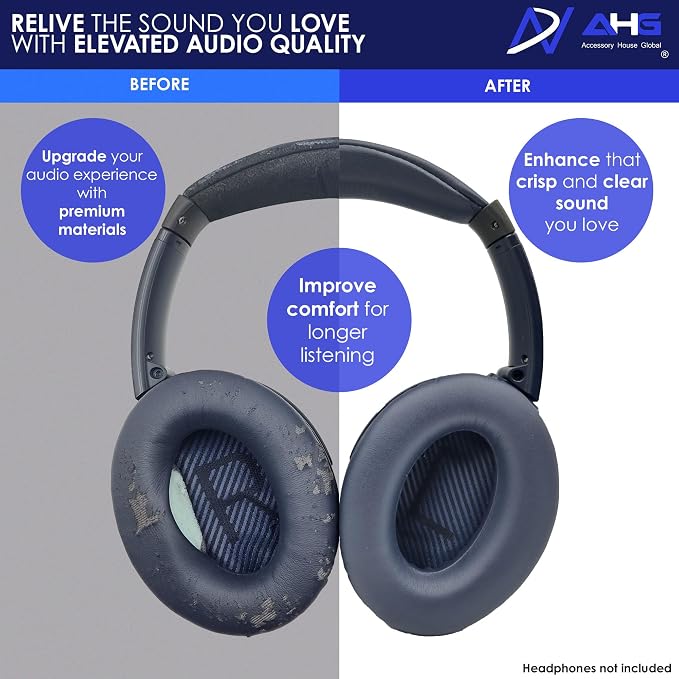 QC35 / QC35 ii earpads and QC35 Headband / QC35 ii Headband V3 pad Cushion - Image 4