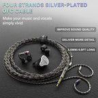 BASN Bmaster5 in Ear Monitors, 1DLC Diaphragm+4BA 5 Drivers IEM Earphones - Image 4