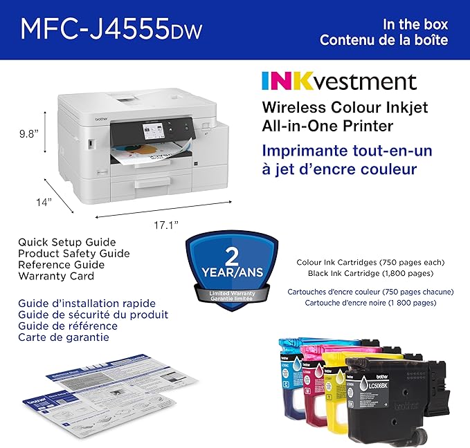 Brother INKvestment 4555 Wireless Color Inkjet All-in-One Printer - Image 8