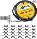 StarTech.com 25-Pack Universal Laptop Lock 6.6ft, Serialized Security Cable by StarTech