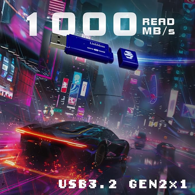 LinkMore NR770 500GB USB 3.2 Gen2 Flash Drive, Read Speed up to 1000MB/s - Image 2