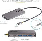 StarTech 6-in-1 USB-C Hub for Monitors, 4K 60Hz HDMI Video, Gigabit Ethernet - Image 3