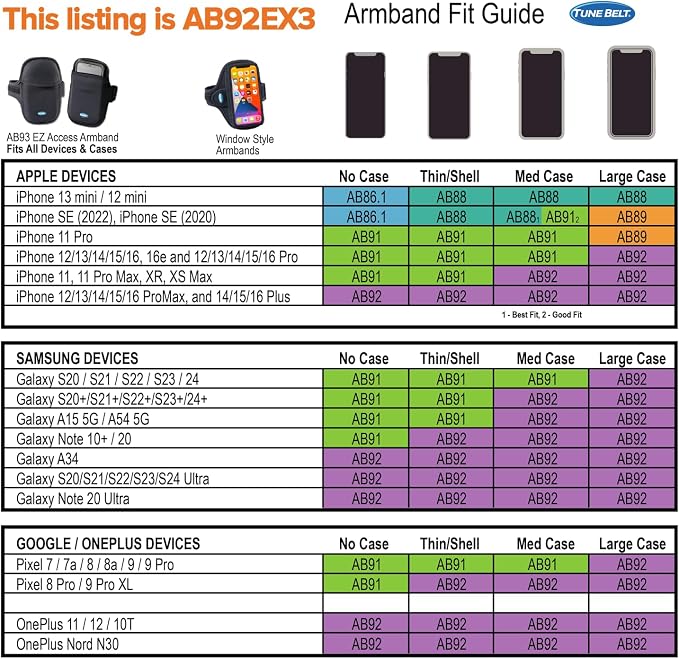 Tune Belt AB92EX3 Running Armband - Image 4