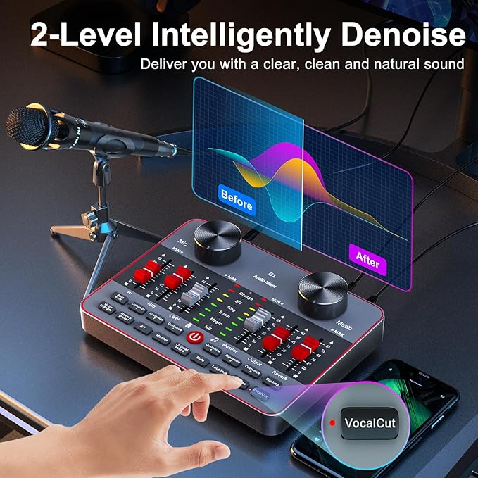 Podcast Equipment Bundle for 2 Mic Tiktok Video Content Creator Kit, Audio - Image 5