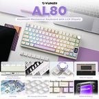 YUNZII AL80 Wireless Mechanical Keyboard, Full Aluminum CNC, Smart LCD Display - Image 2