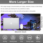 Mouse Pad, Large Ocean's Crest Leap Desk Mat, Extended Non-Slip Gaming Keyboard - Image 2