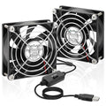 80mm x 25mm USB Fan 2 Packs 5V Small Computer Case Fan by AmRunJe-CalmDownYourDevice